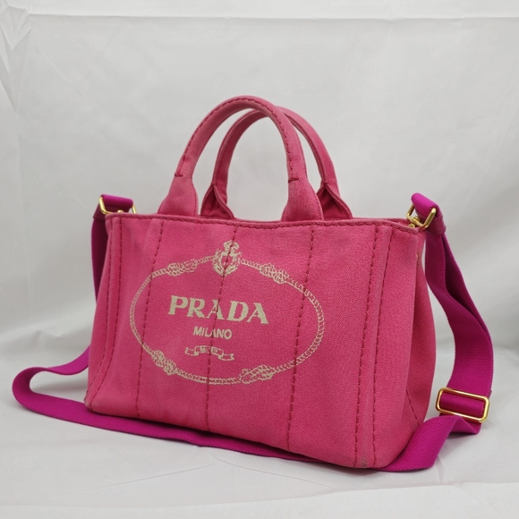 Pink Prada Canapa PM size - Picture 2 of 12